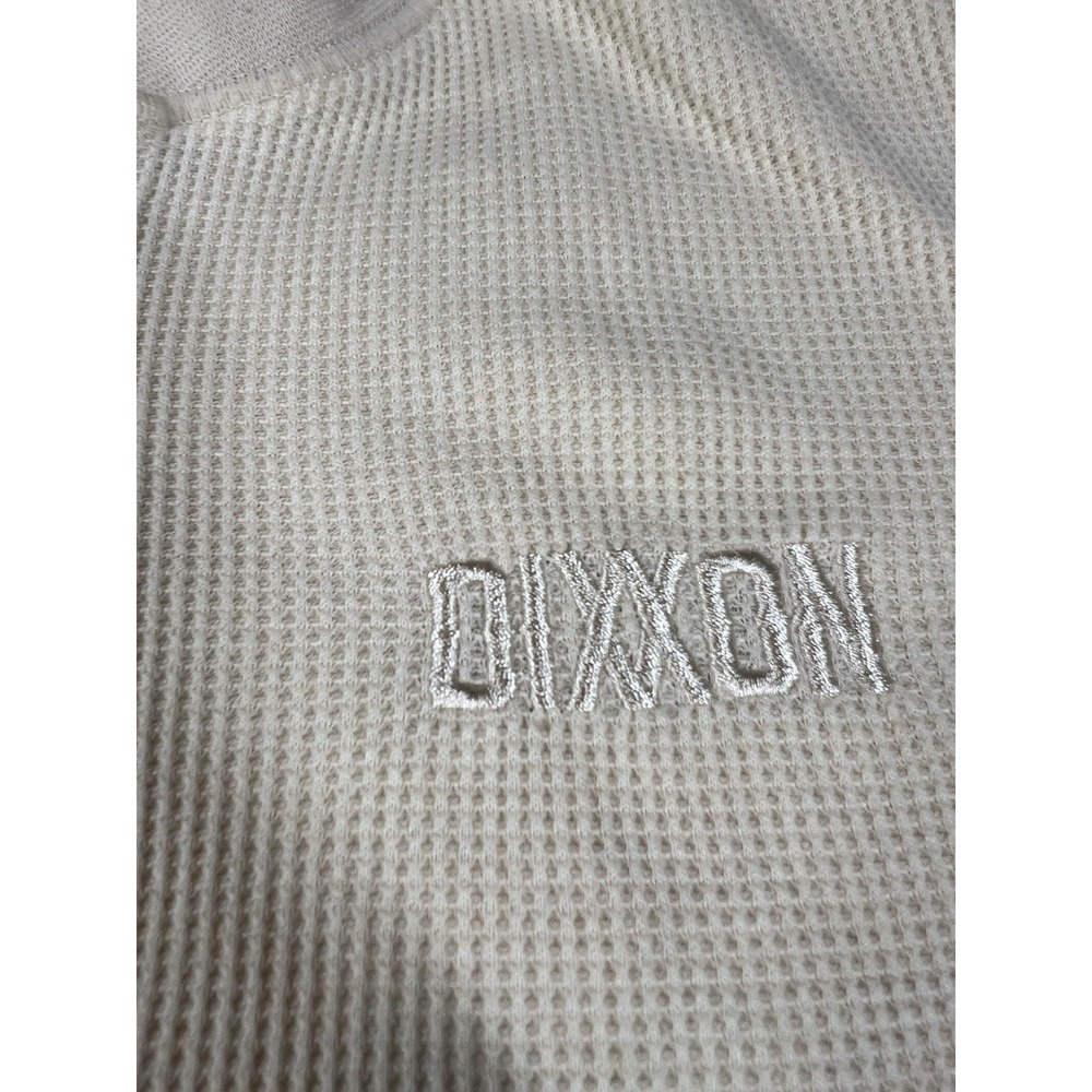 Dixxon Women's Crop Henley Thermal Top beige Size Small - Picture 4 of 10